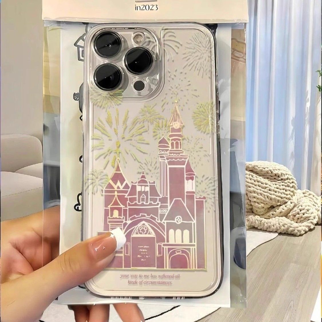 烟花城堡苹果15ProMax手机壳iPhone14新款13可爱12简约11软壳X女8