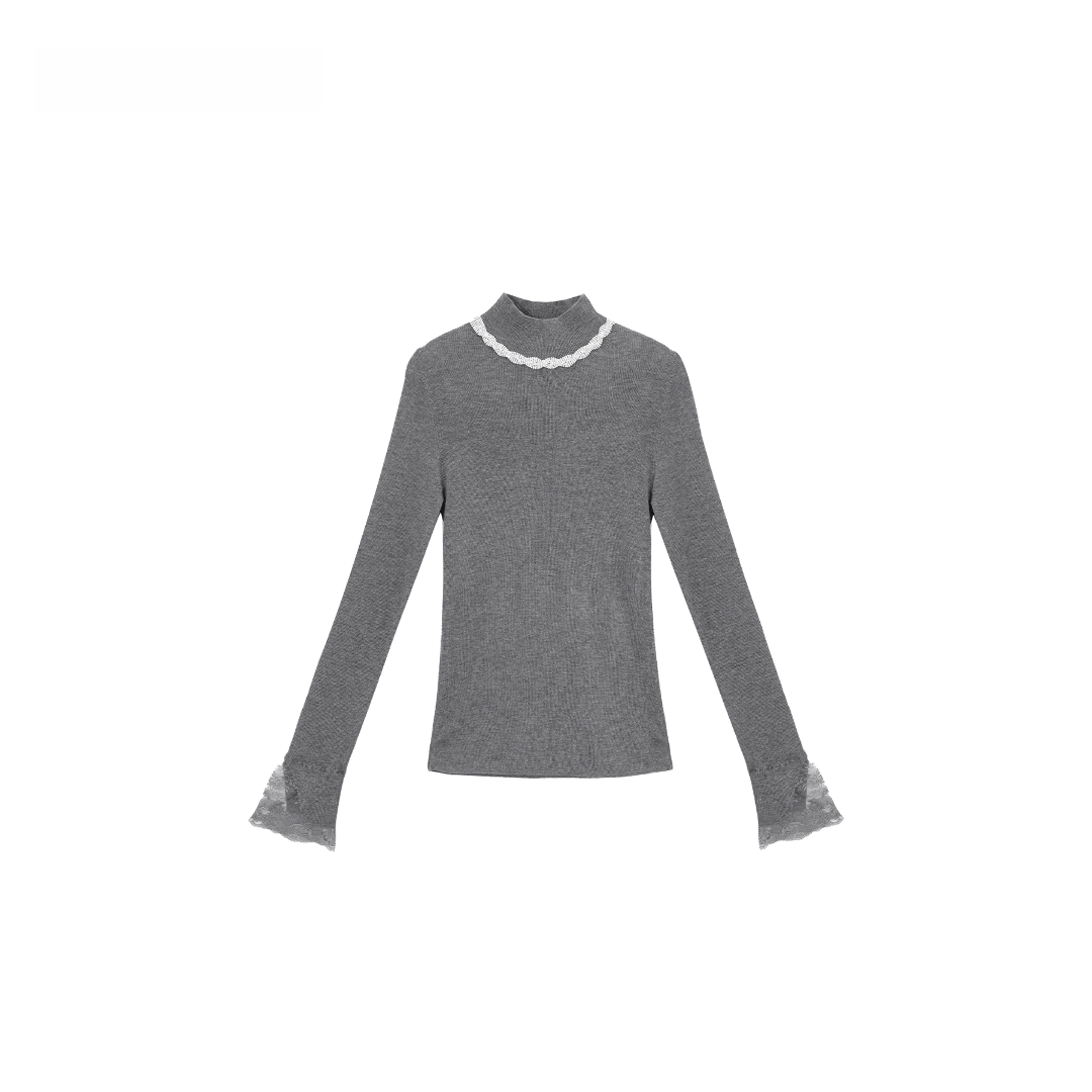 2026时尚新款时尚法式高级感纽带蕾丝袖口内搭女士针织衫H2-53