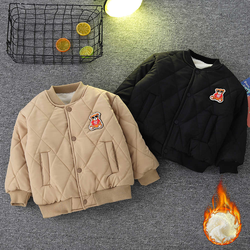 儿童棉衣冬季宝宝棒球服棉袄男童女童新款冬季上衣百搭款户外棉服