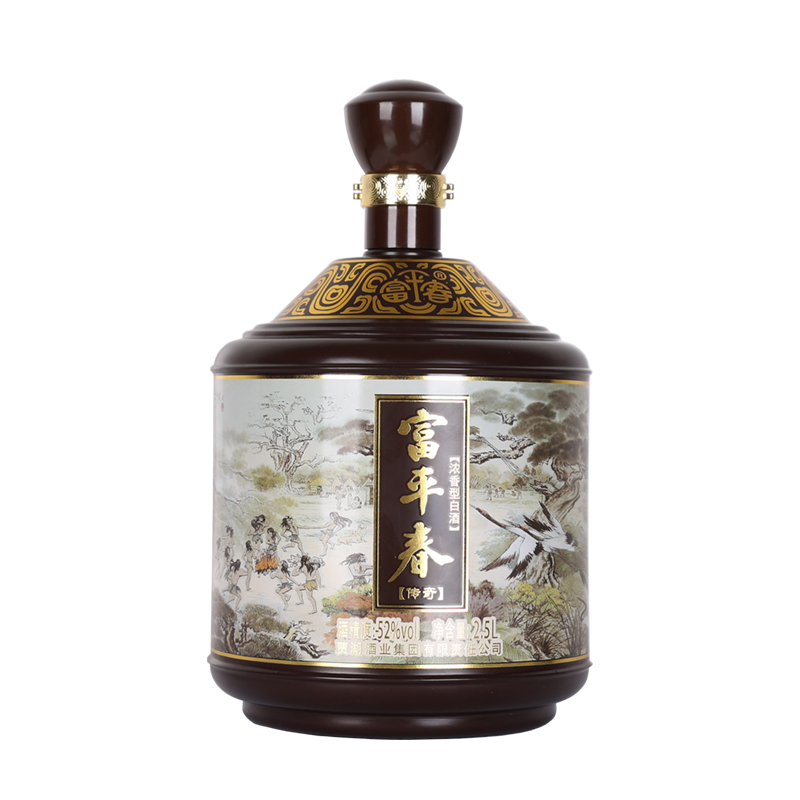 贾湖富平春传奇白酒纯粮固态发酵52°白酒2500ml/瓶盒装52度2500