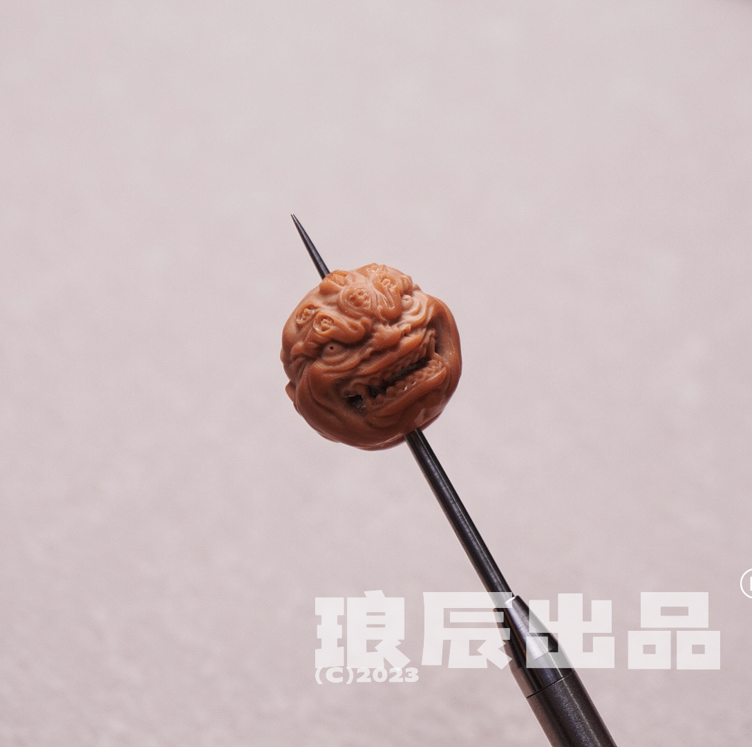 恶僧全品手工精修单粒猴头雕刻件尺寸12MM