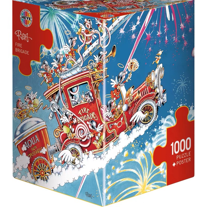 HEYE天使消防队1000片德国进口2023新拼图绝版复刻经典三角盒彩标