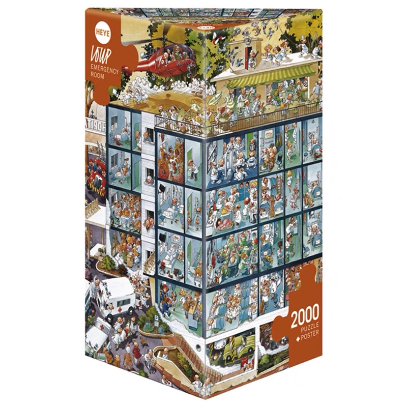 现货HEYE急诊室2000片德国进口拼图成人益智玩具雷诺瓦原创欧洲