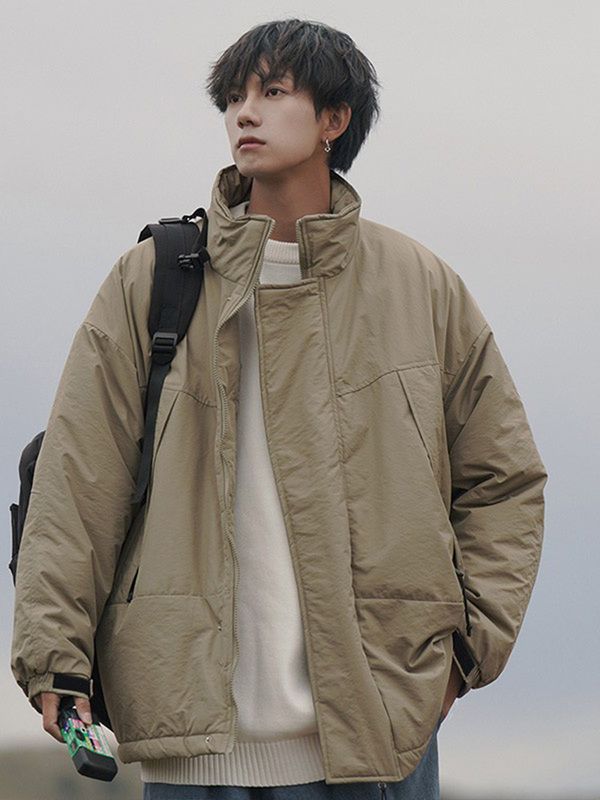 日系cityboy服男冬季加厚保暖立领复古外套潮牌ins宽松情侣衣