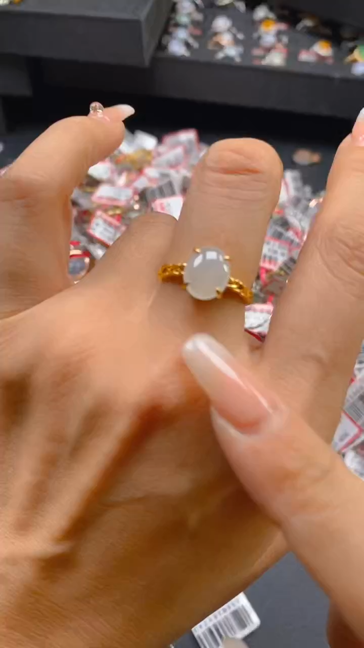 【闪购商品】翡翠戒指银S925镶嵌0011016378