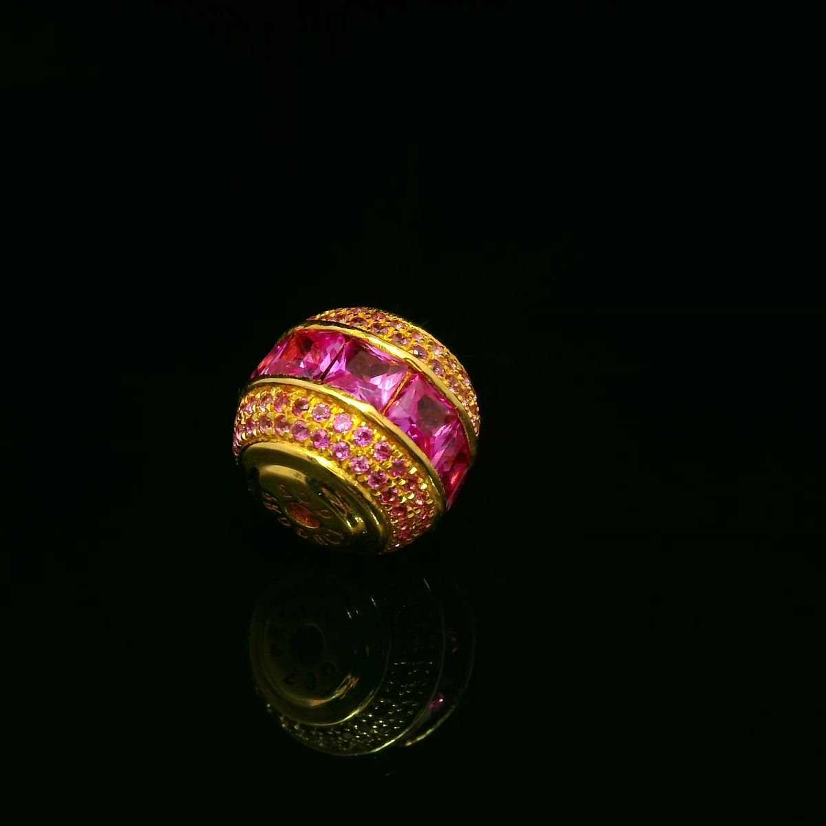 22k精工方糖珠老型文玩黄金配饰手串108珠串搭配diy