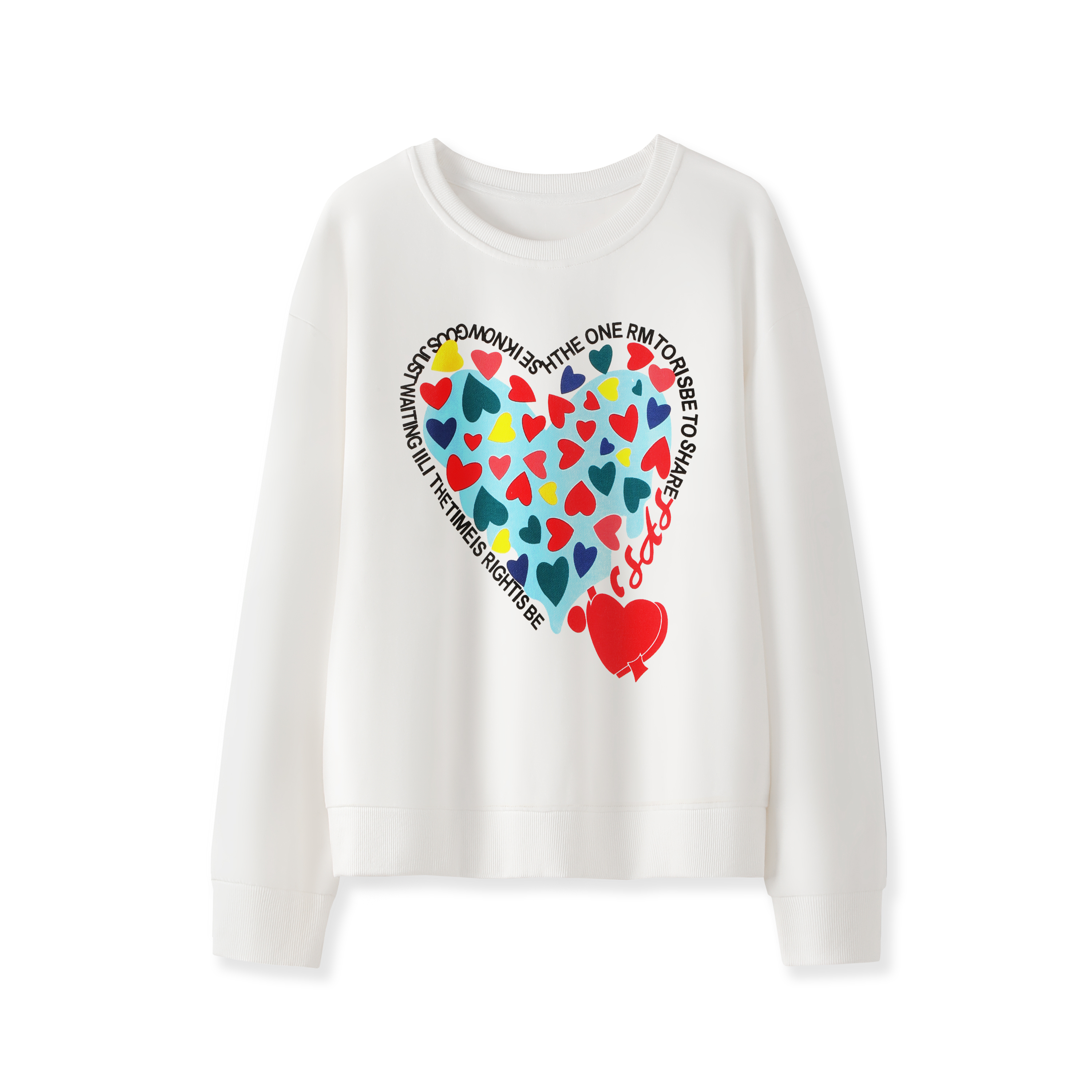 《晨琦服饰》冬季新款圆领卫衣加绒宽松时尚保暖