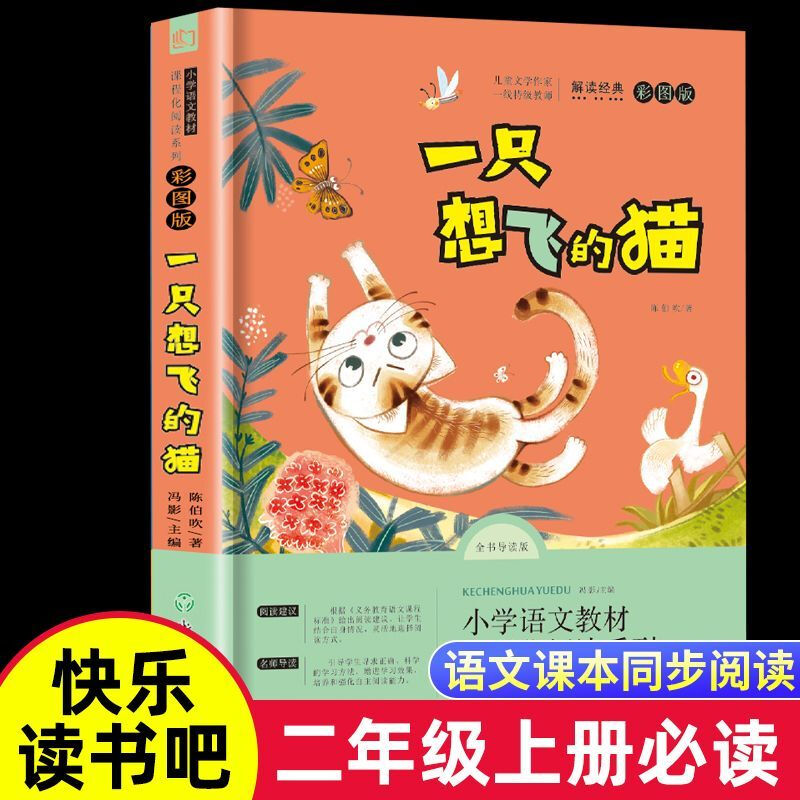 一只想飞的猫正版全套二年级上册必读课外书快乐读书吧彩图注音版