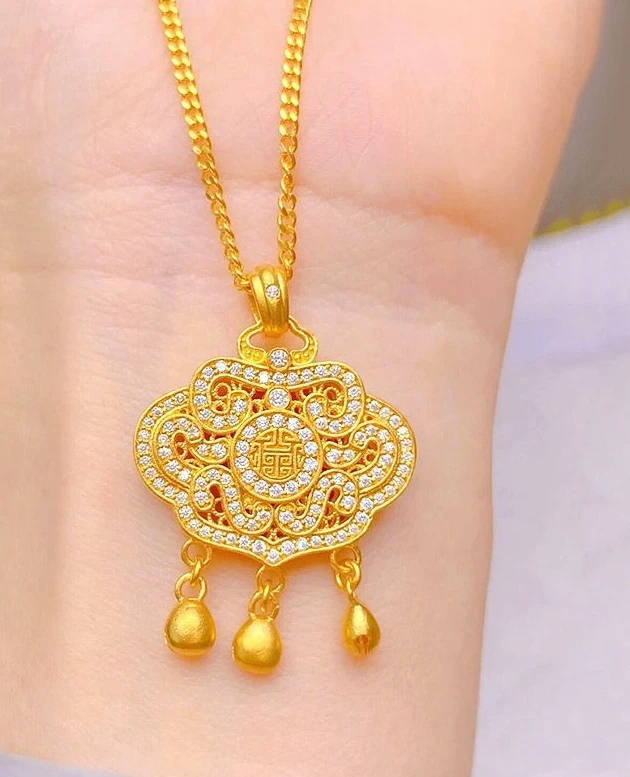 铜合金吊坠 重工版铃铛锁吊坠时尚气质（单独吊坠哦）