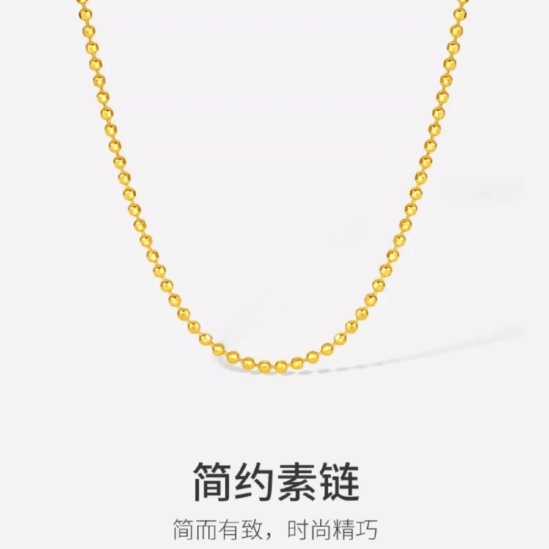 铜合金项链 时尚气质款爆闪小米珠项链镭射精致