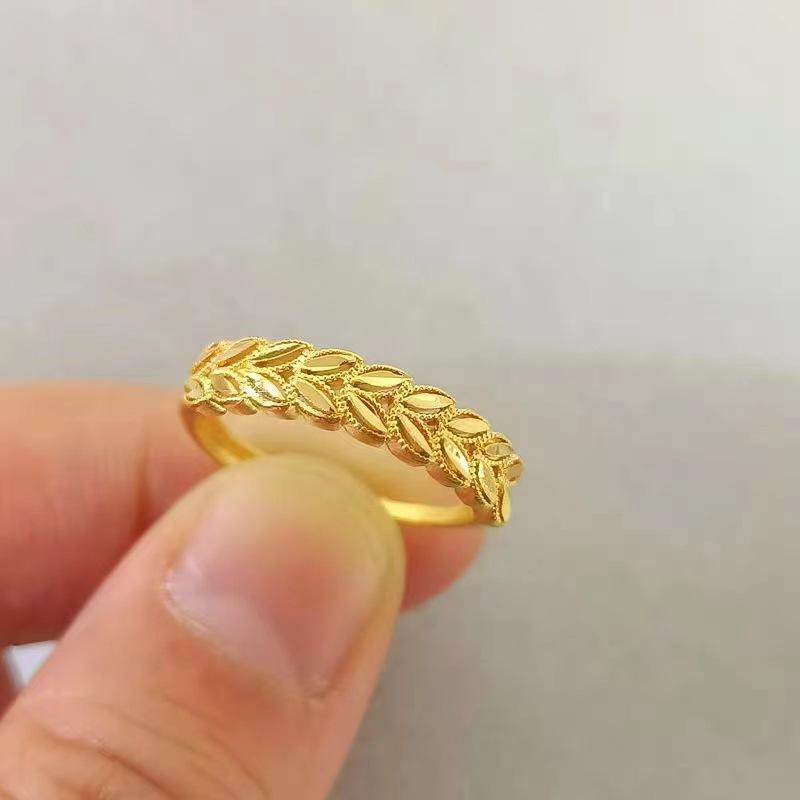 铜合金戒指 时尚气质款麦穗戒指精美可调节