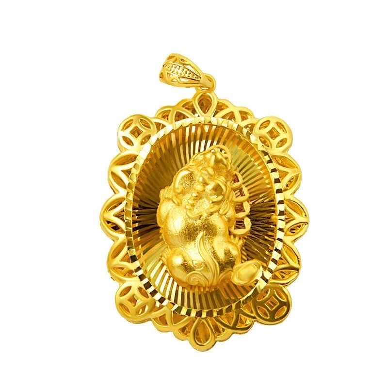 铜合金吊坠 男士大气款拉丝貔貅吊坠（单独吊坠哦）