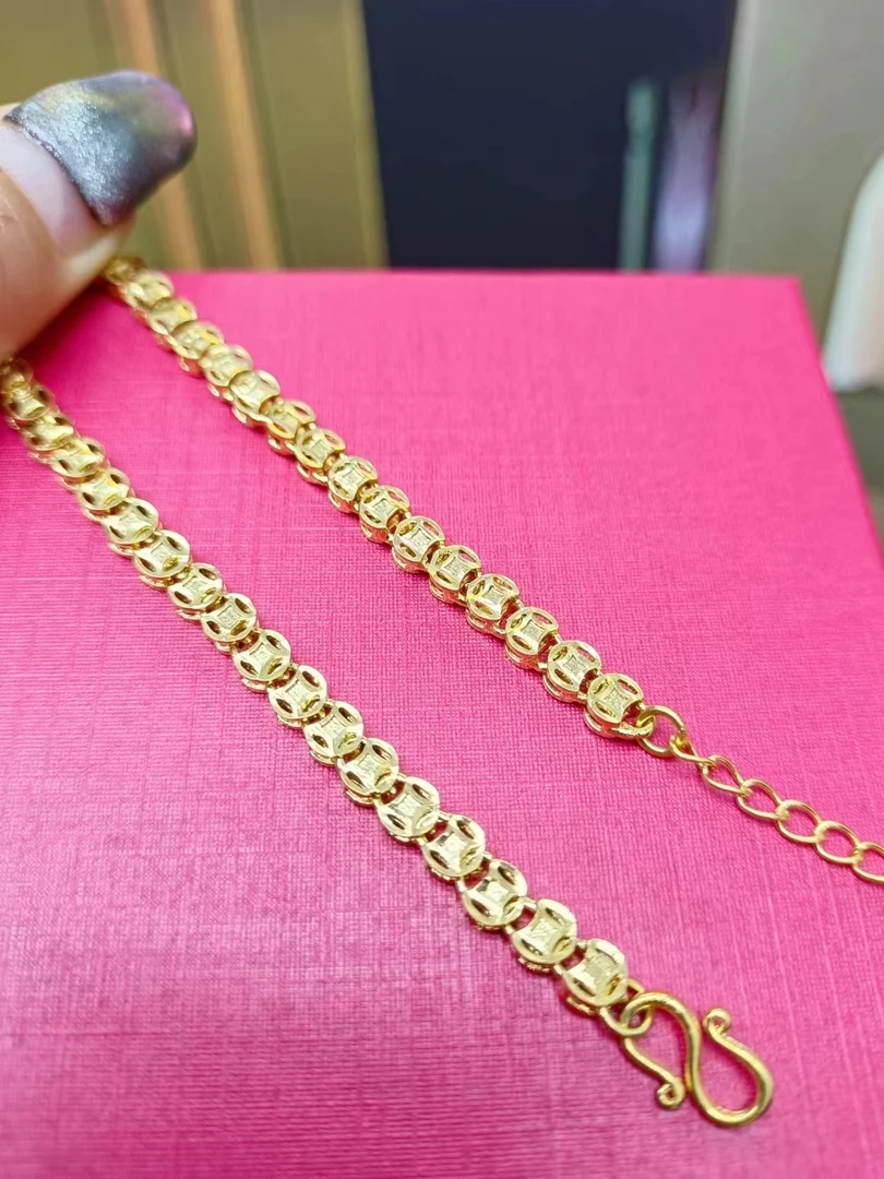 铜合金手链 复古款钱币手链经典百搭可调节