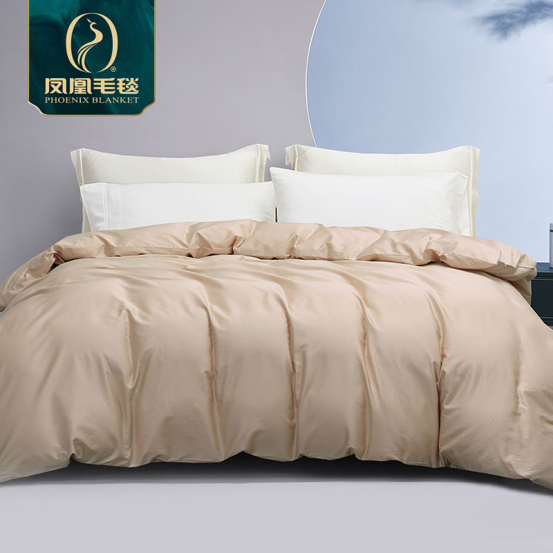 60支高支纯棉纯色被套酒店轻奢床品被套被罩用品简约双人单件被套