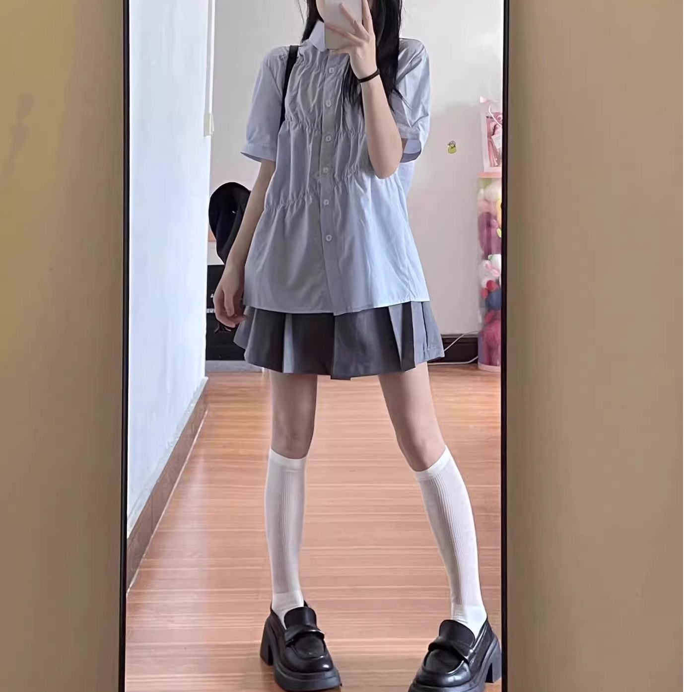 jk学院风套装女夏季设计感小众韩系可盐可甜学生套装