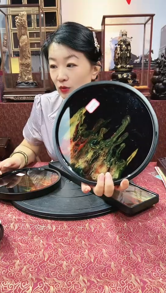 【闪购商品】电木仿大漆干泡盘 A05