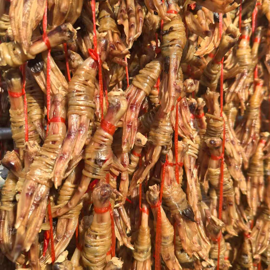 鸭脚包农家风干腊鸭脚包干鸭鸭脚包晒干美味腊味10个30个