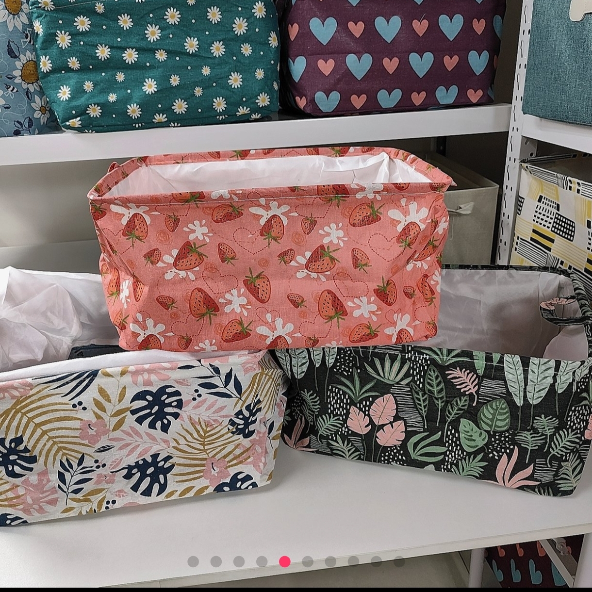 45升棉麻裤子衣服内衣裤收纳玩具筐家用