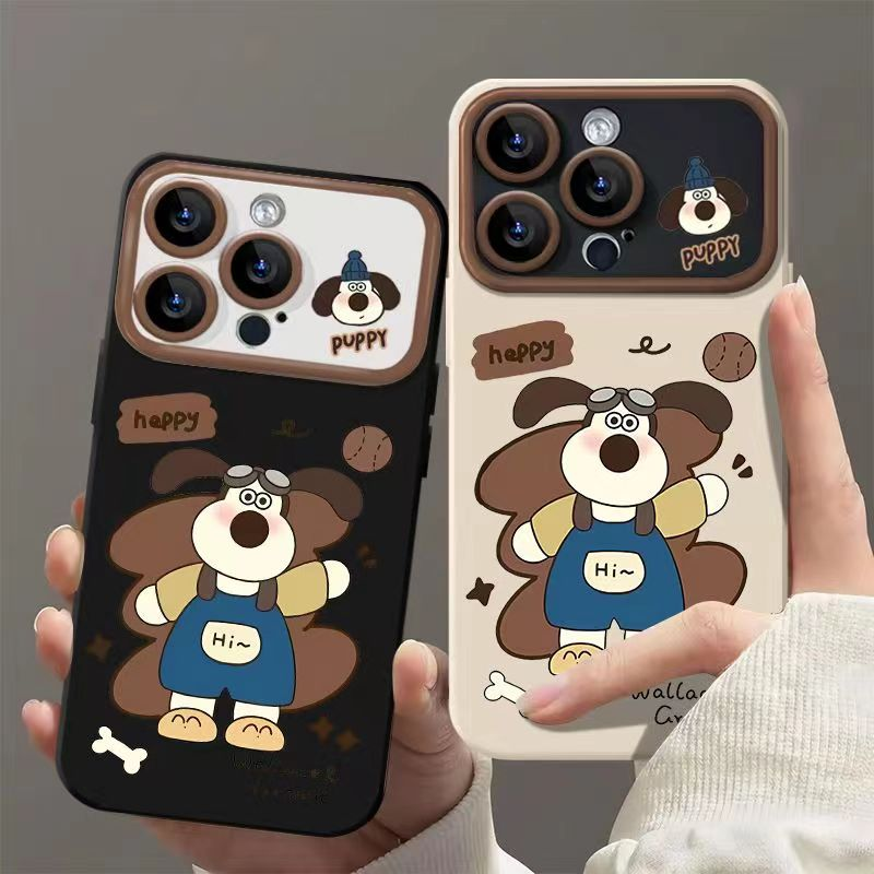 卡通背带裤狗iPhone15promax苹果13pro/14promax壳12全包11创意