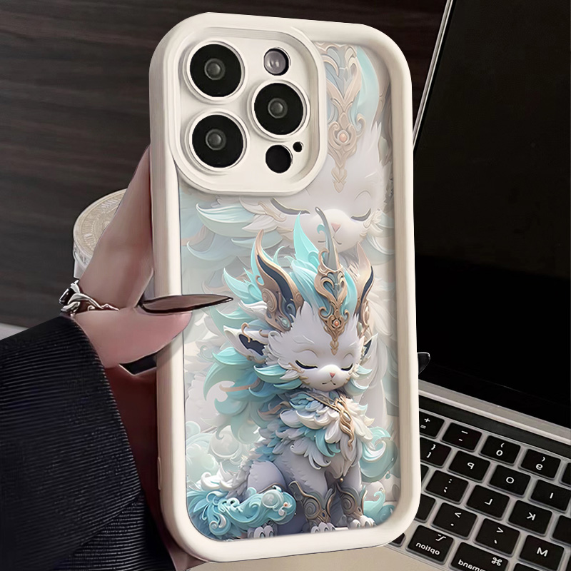 龙年吉祥苹果15promax壳iPhone14/13/12可爱11创意xs防摔xr全包