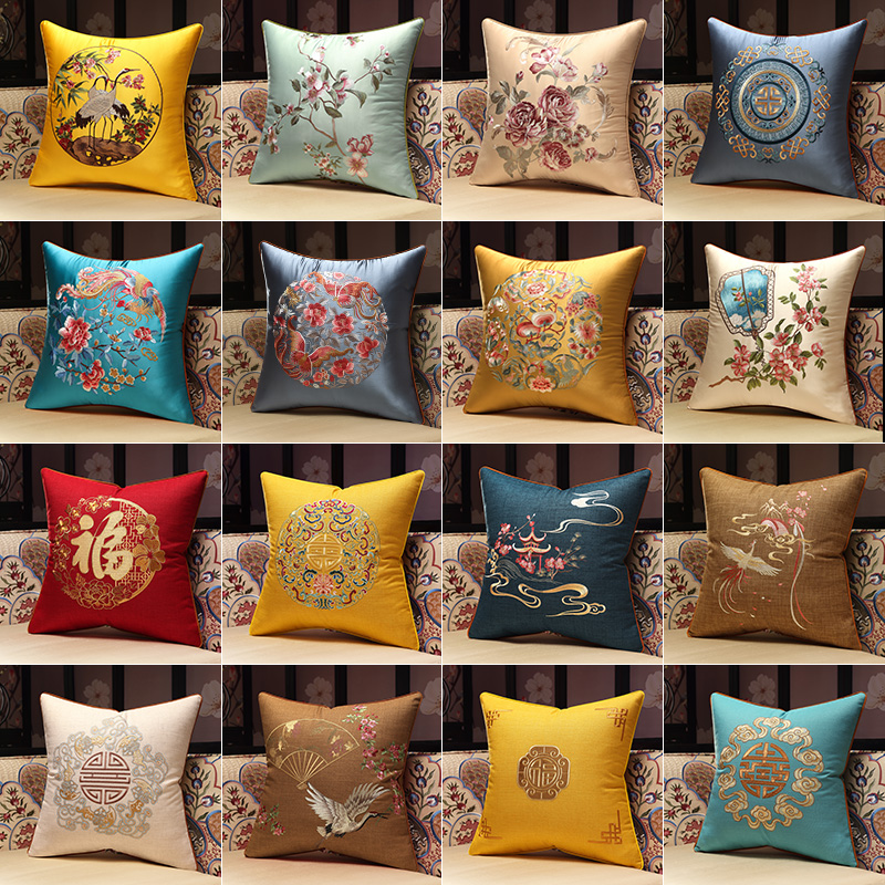 【点名付款】中式抱枕靠枕套 沙发靠垫坐垫套  靠腰腰垫套 不含芯