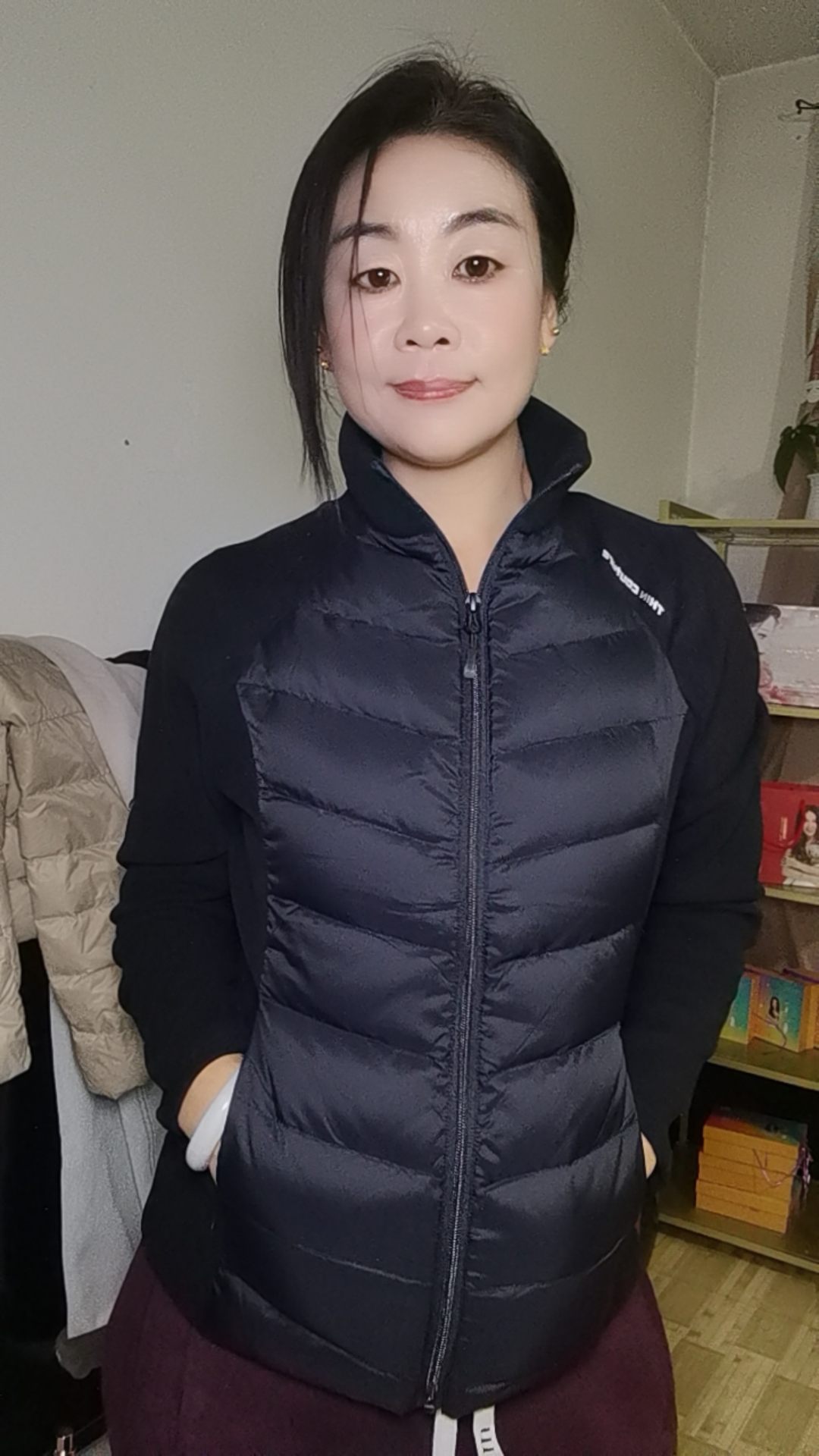 瑜伽修身拼接小外套