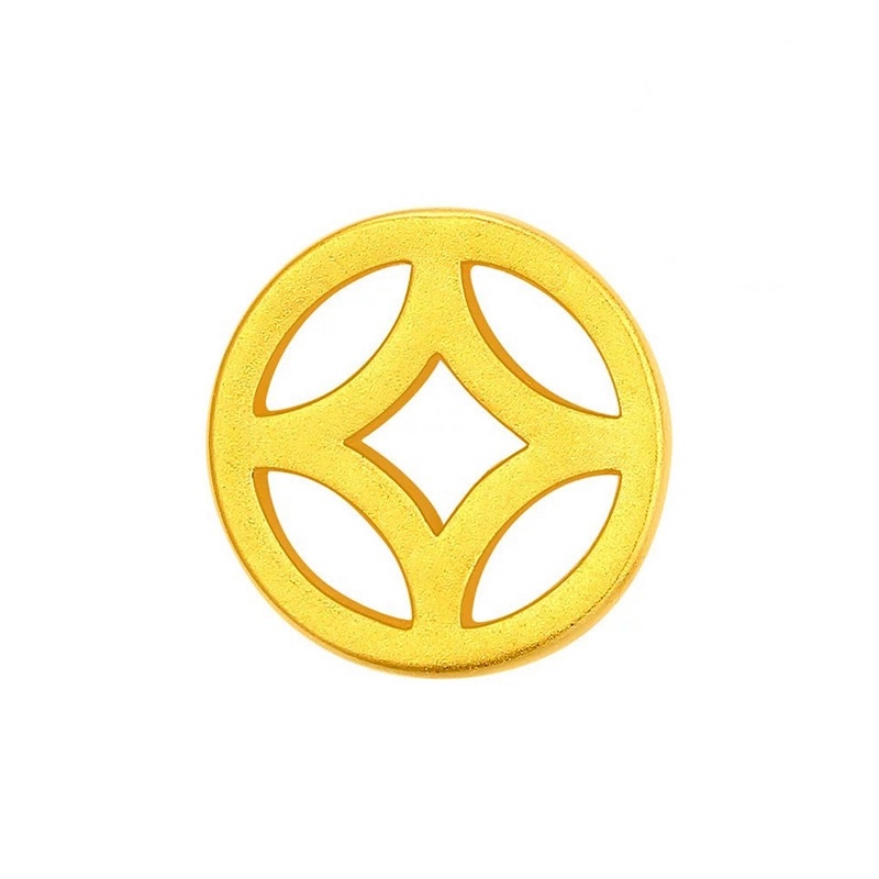 黄金古法金小铜钱钱币隔珠背云配饰手工diy编绳手链项链（定价）