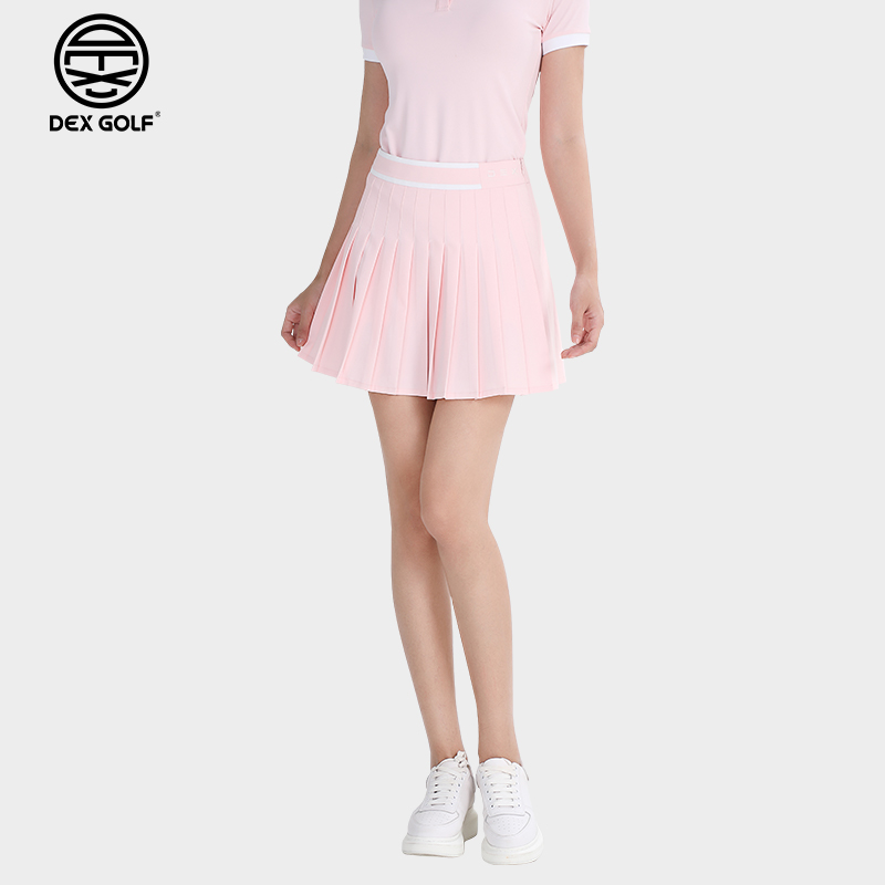 DEXGOLF韩国高尔夫女士新款短裙5153春夏高腰学院风百褶裙