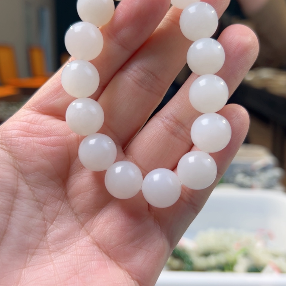 【闪购商品】和田玉手串未镶嵌新疆05于阗特细多样性发货14