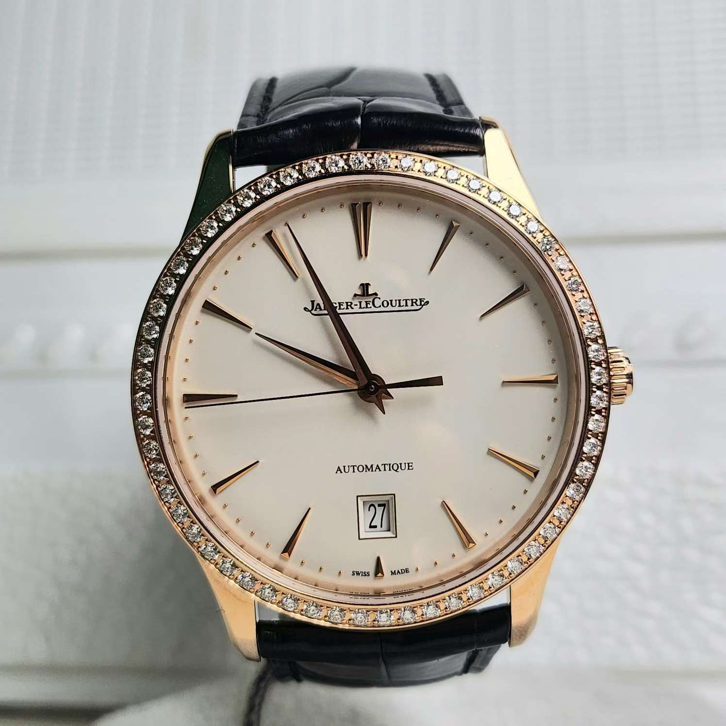 全新未使用 Jaeger-LeCoultre/积家 大师Q1232501/玫瑰金/39表径