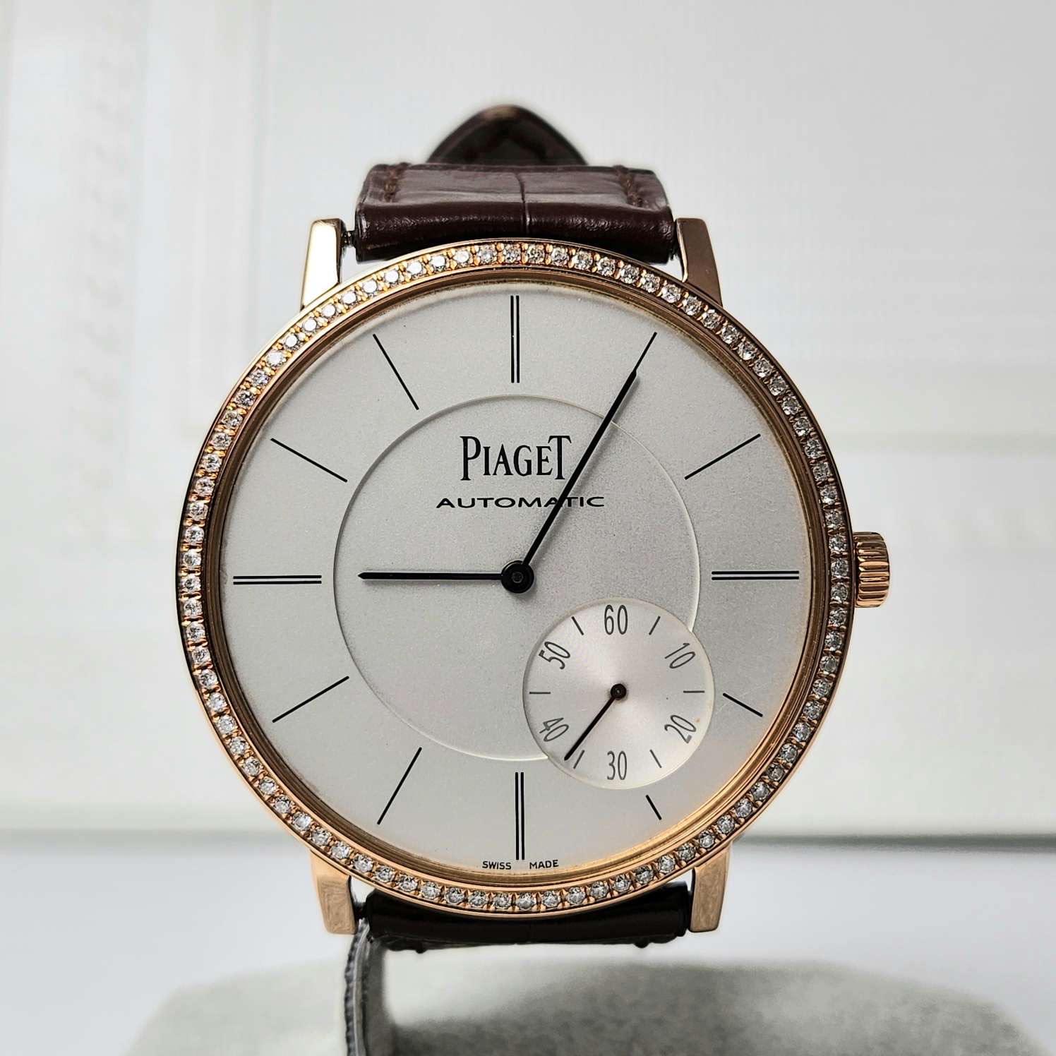 99新 Piaget/伯爵 单表后钻/ALTIPLANO/18k玫瑰金/40mm/自动机械