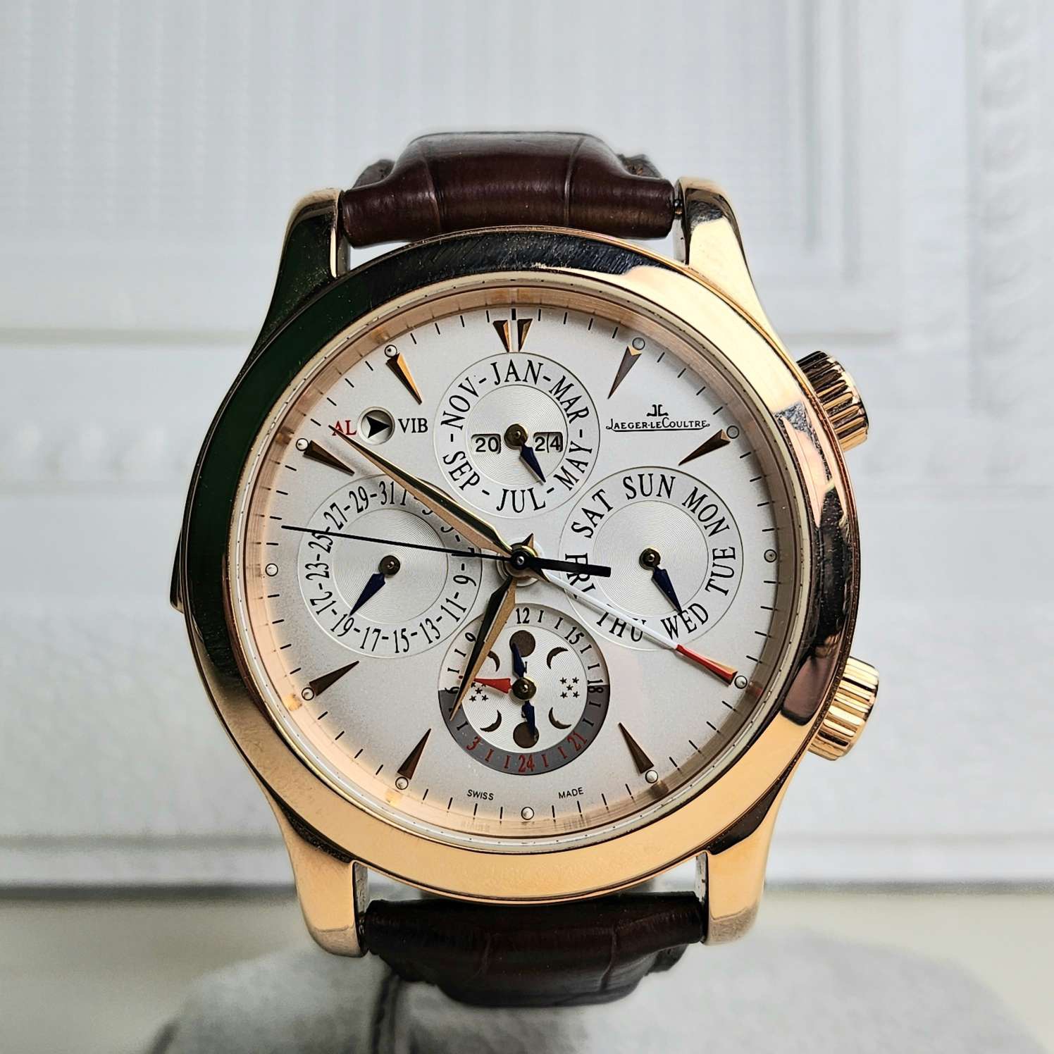99新 Jaeger-LeCoultre/积家 大师Q163242A/玫瑰金/单表