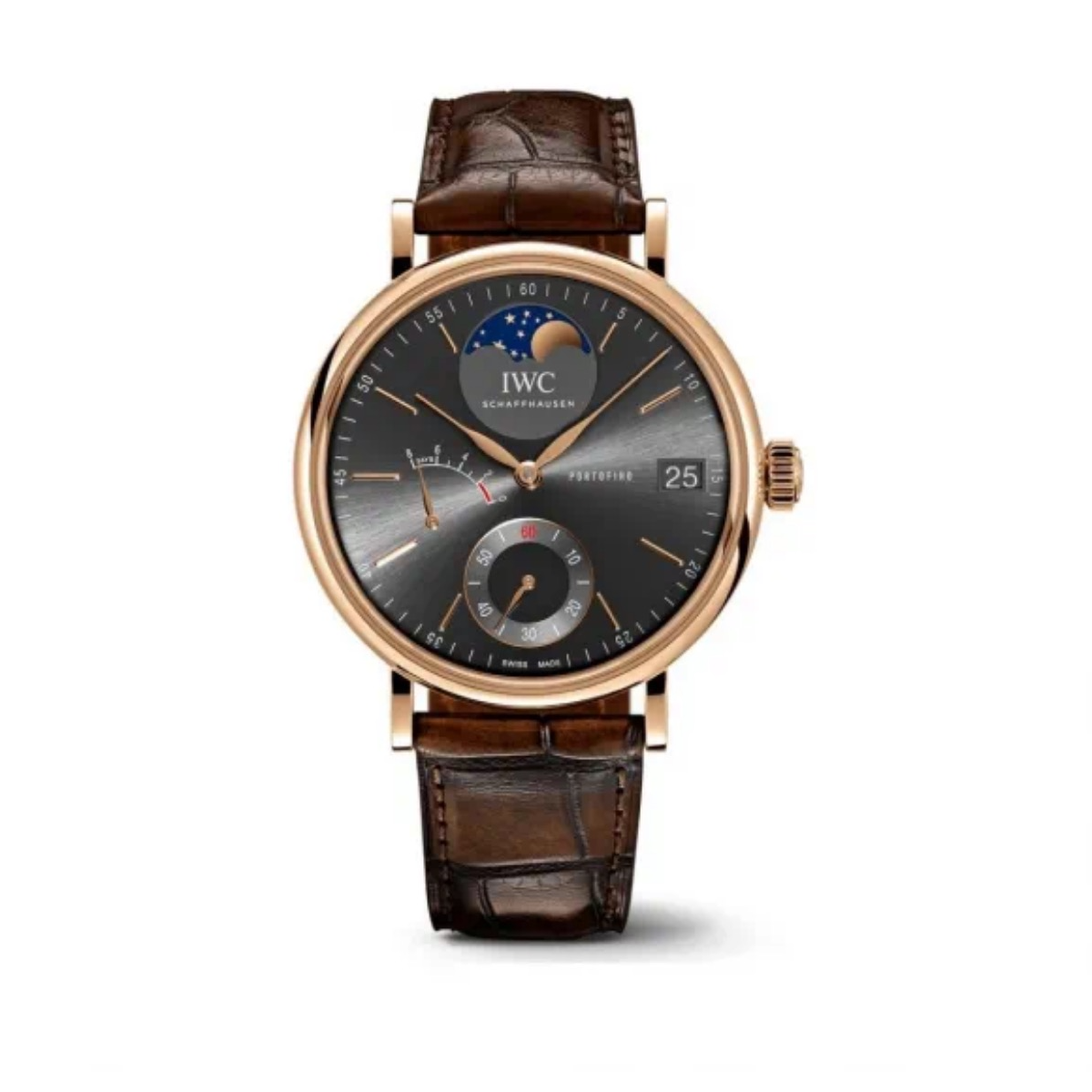 99新 IWC/万国 柏涛菲诺18k玫瑰金/8日链月相/全套/表径45/516403