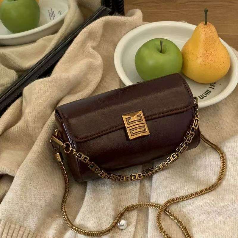 复古小包包2024新款小众百搭洋气链条斜挎包高级感女士单肩包