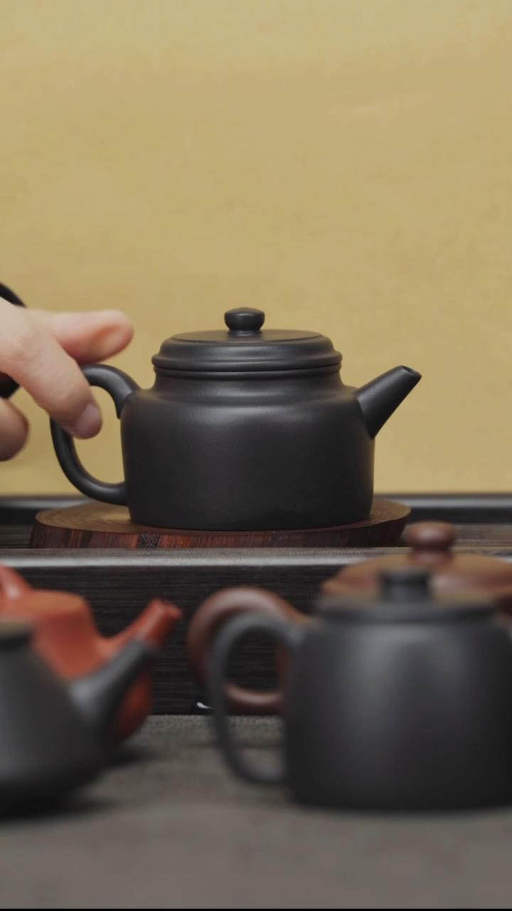 【闪购商品】紫砂茶壶紫泥-剑流德钟-140CC-还原烧