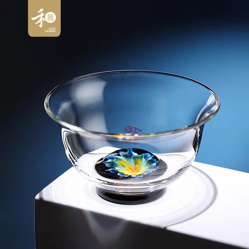 禾器禾器芙韵鸿杯新品紫金标花语主人杯 功夫茶杯和器茶具品茗杯