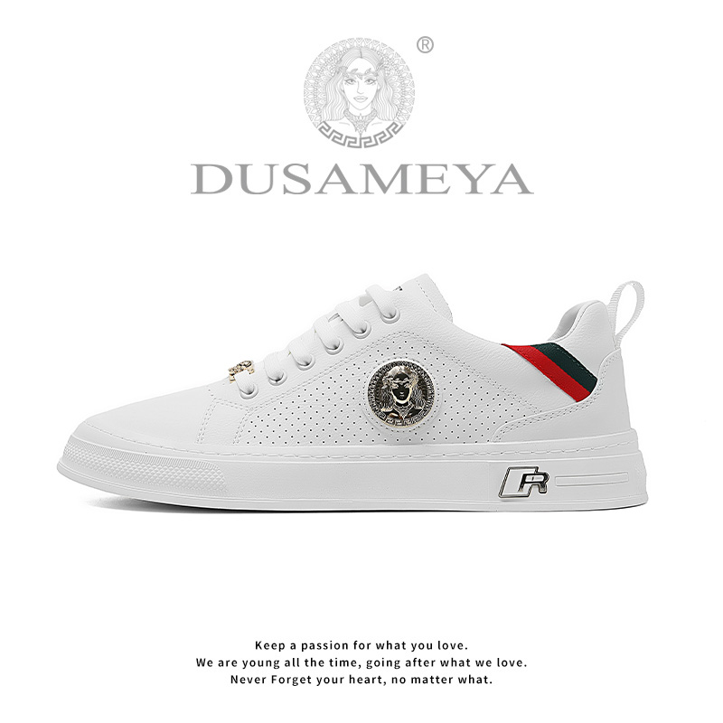 DUSAMEYA/杜莎米娅时尚百搭男士轻奢情侣款低帮潮鞋商务休闲板鞋6