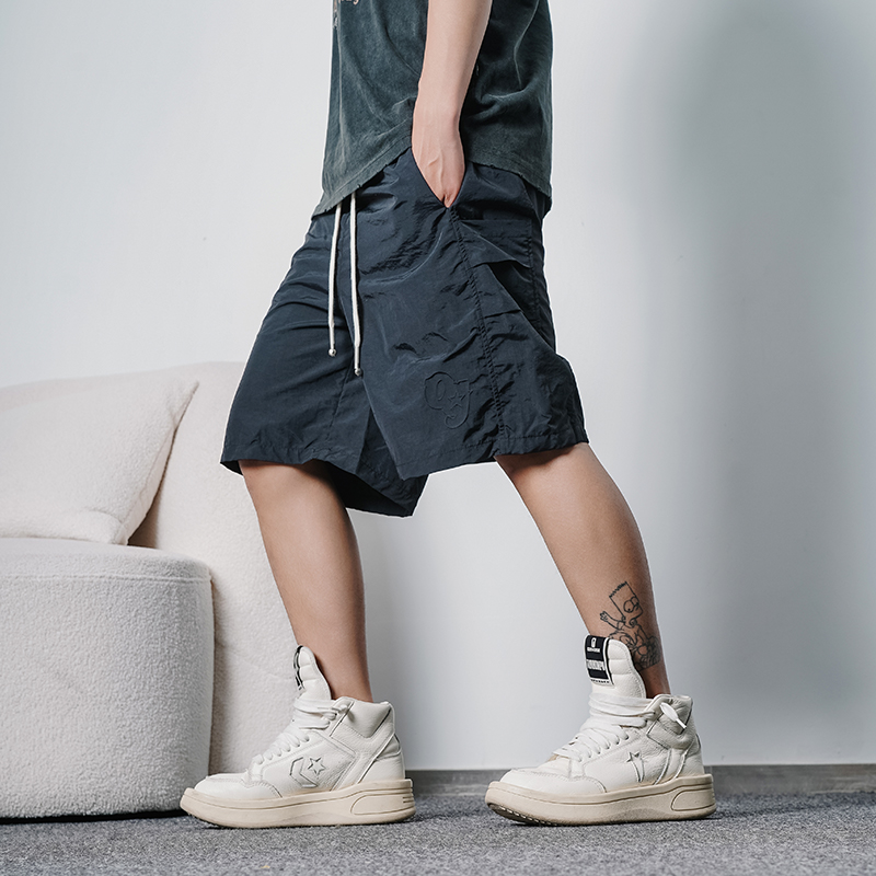 OLDGREEN 音乐空调短裤百搭夏季宽松潮运动薄款裤