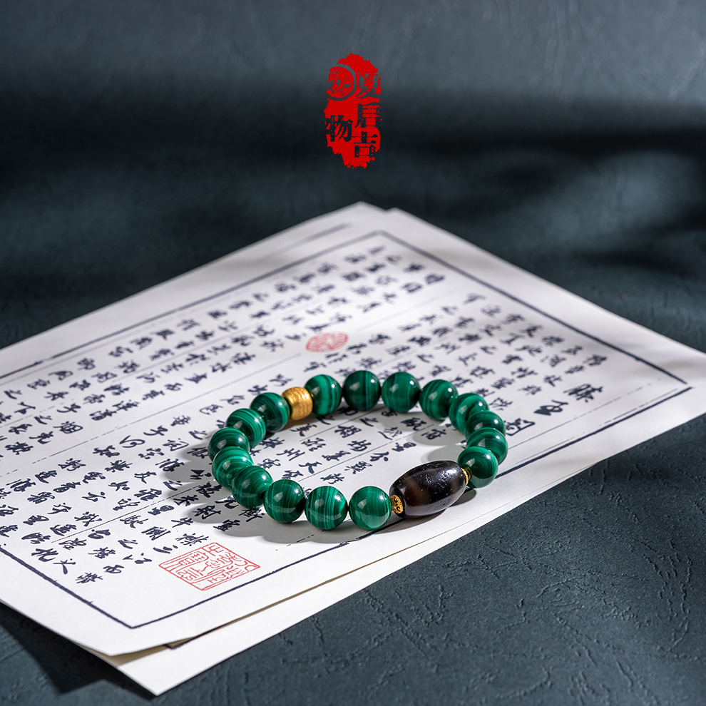 非金属珐琅手链 【万利和合】三Y珠珠绿色系手串