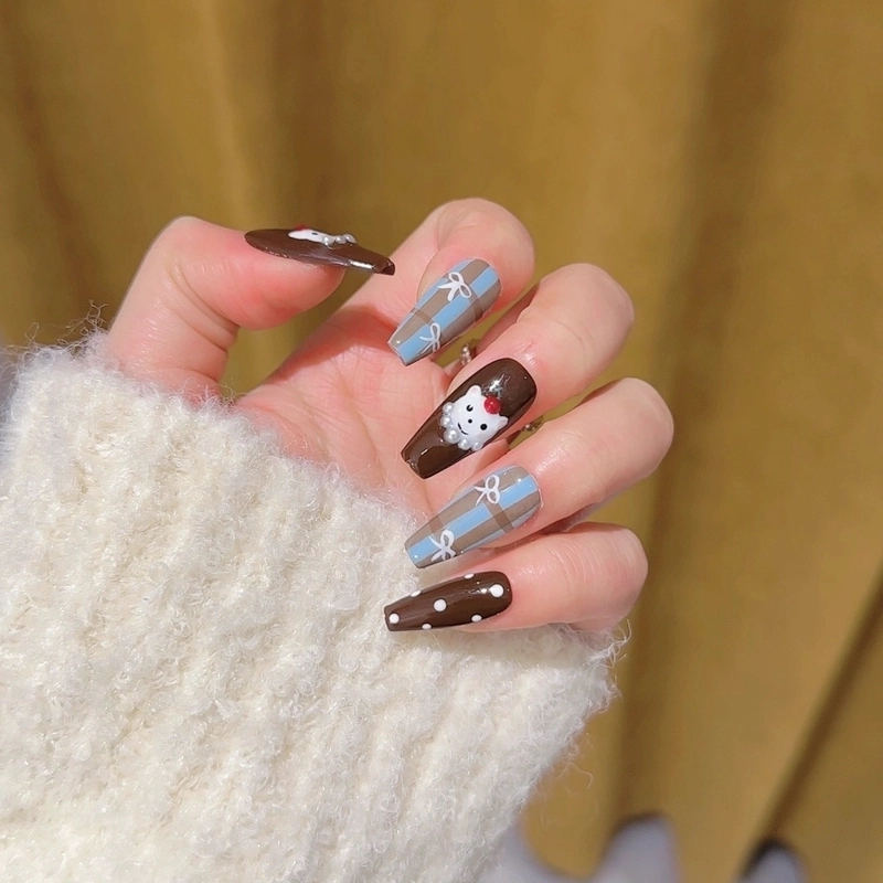 【咘哩熊】手绘 穿戴甲 手工的