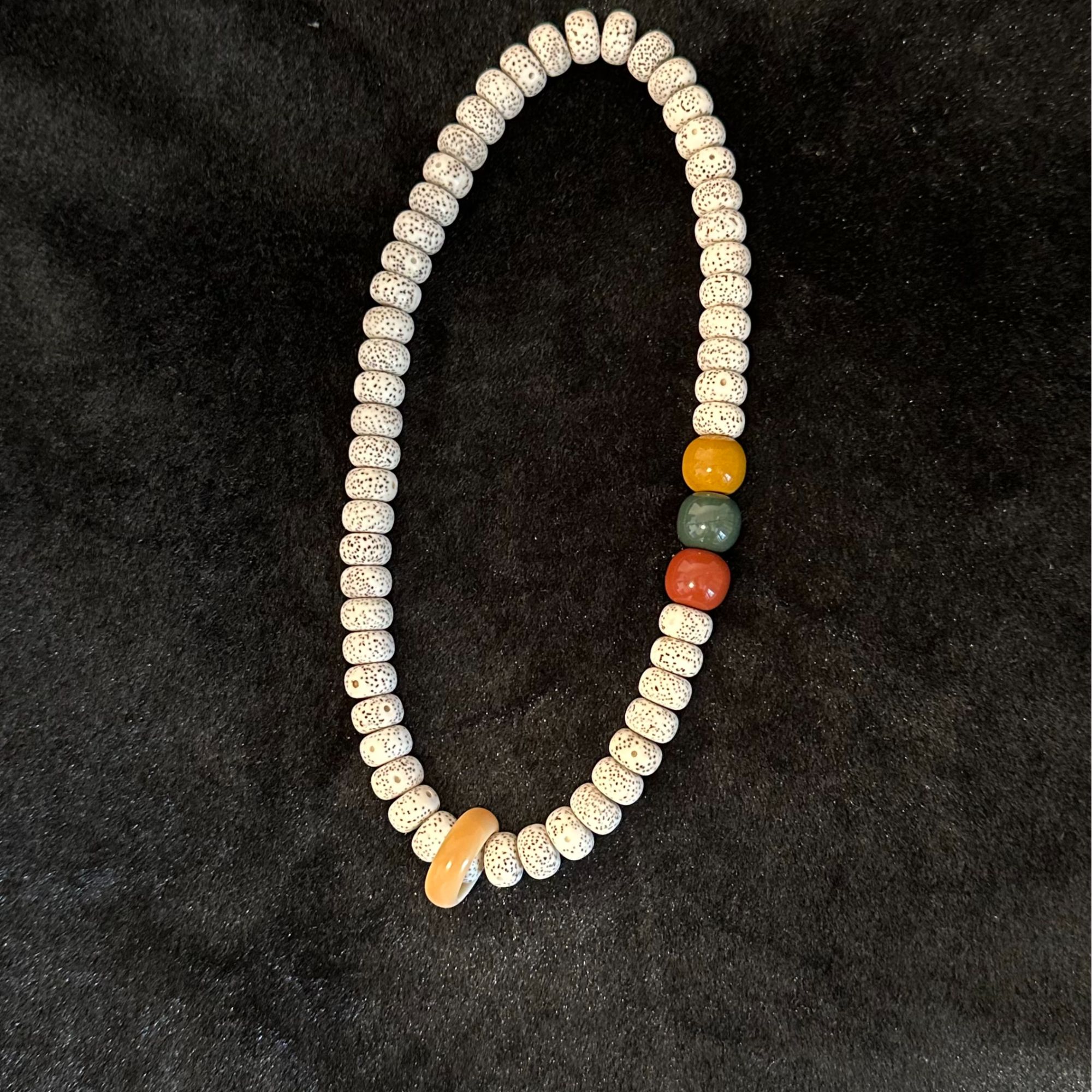 星月菩提籽藏式桶珠精选顺白48颗两圈工艺念珠男女款佛珠文玩串