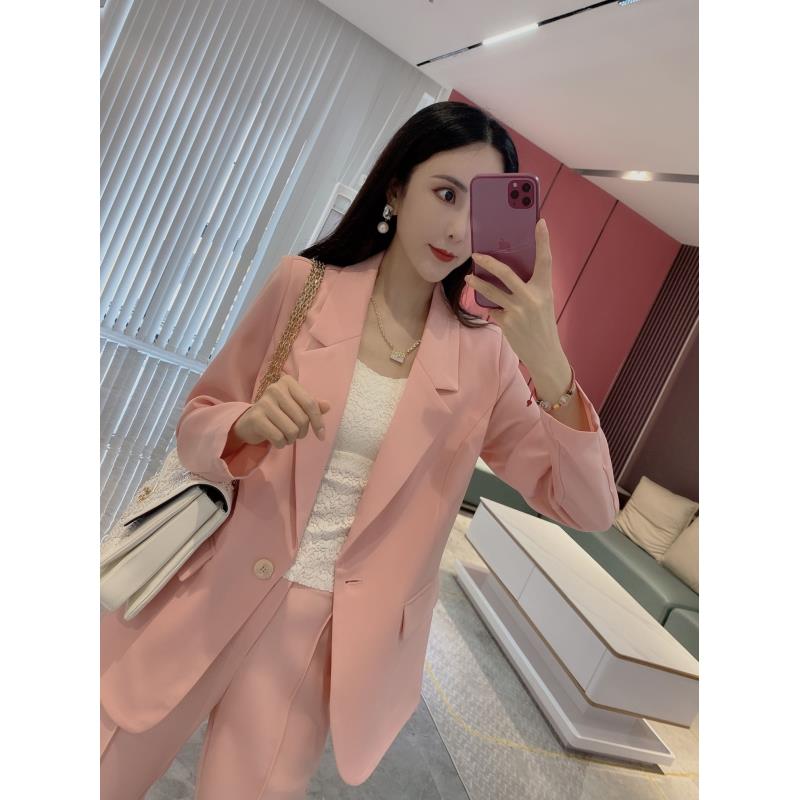 【橦颜推荐】显瘦气质西装+长裤两件套8907(2.17)