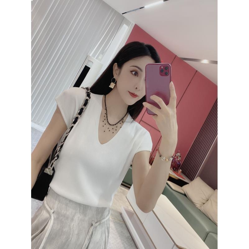 【飞飞袖T】小U领小飞袖针织衫3211