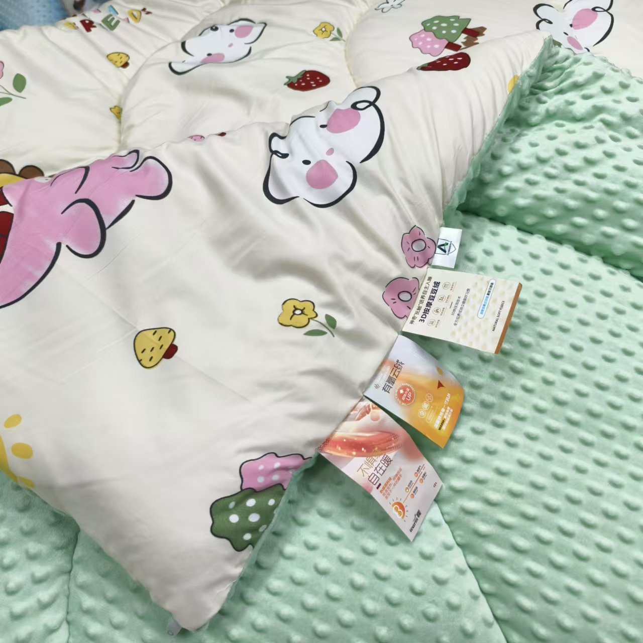 小恐龙高端保暖豆豆被冬款被子单人加厚冬季被子