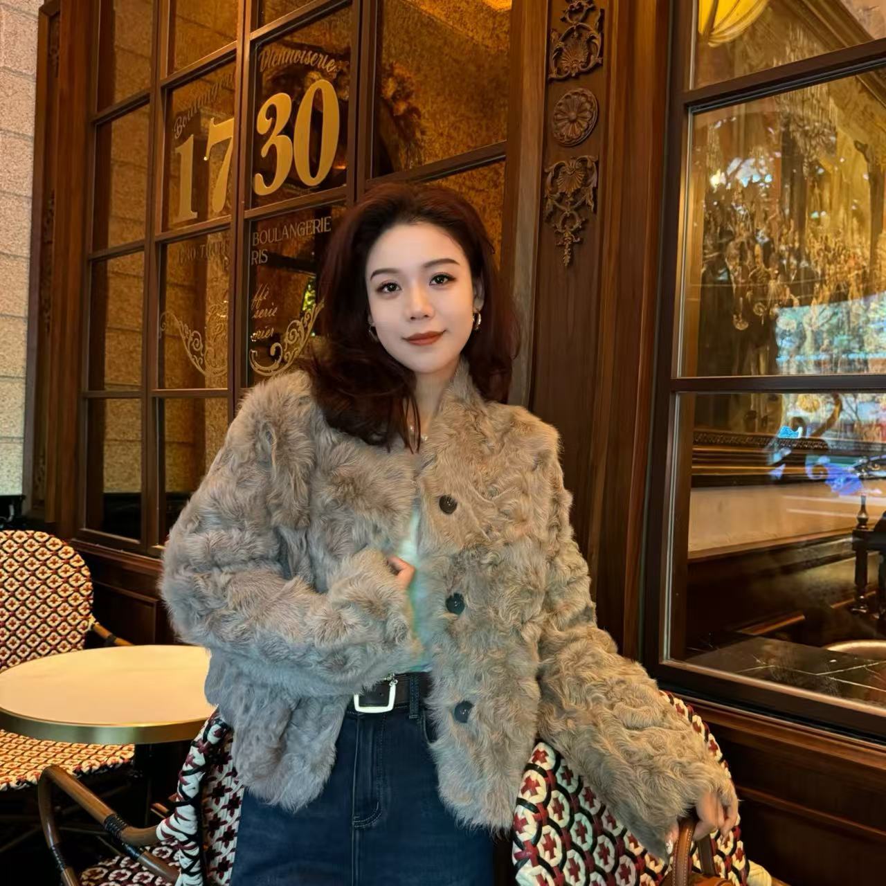 【南菲洋湖】太漂亮  双面双穿皮皮毛毛外套