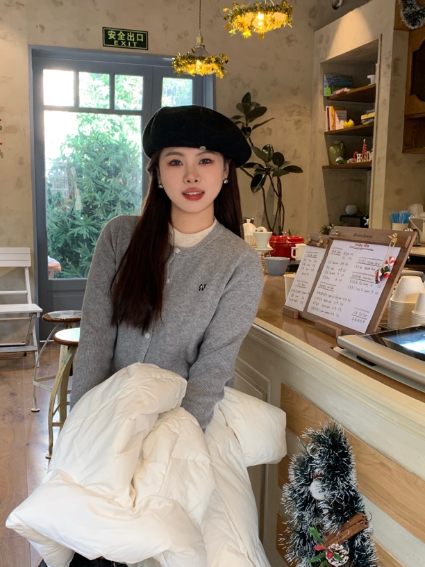 【清清no退换】//假两件针织衫韩版蝴蝶结刺绣显瘦chic上衣