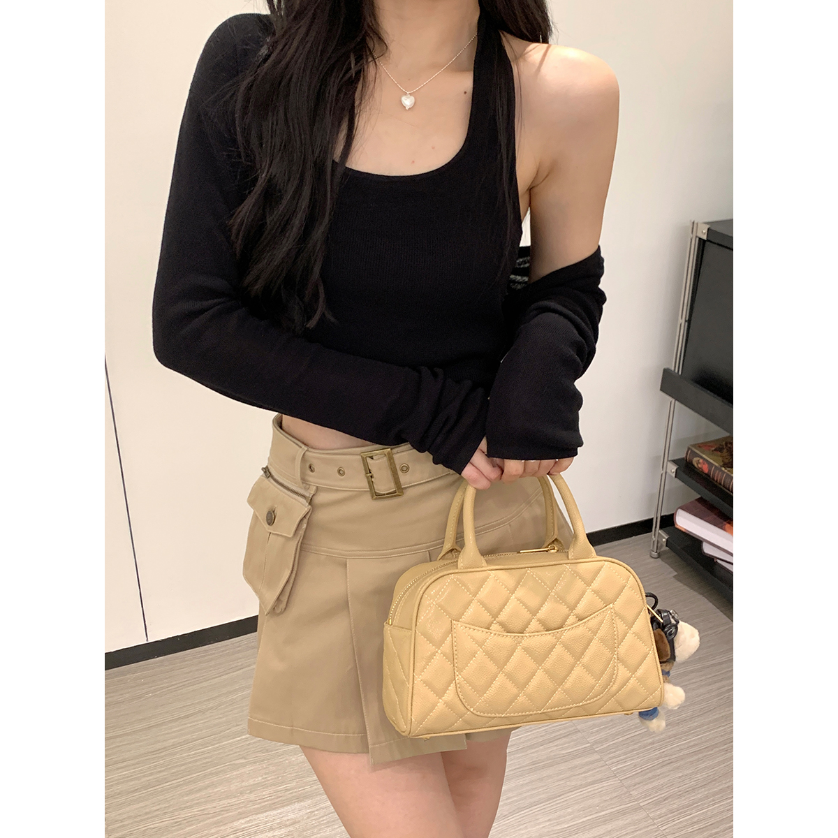 【梧桐里】多多2024年春夏新款短款U型领吊带背心百搭打底短上衣女