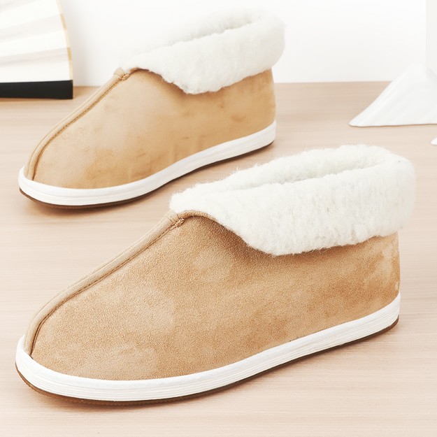 【女款绵羊毛两穿】女士麂皮绒布舍元冬季老北京布鞋棉鞋千层底保暖