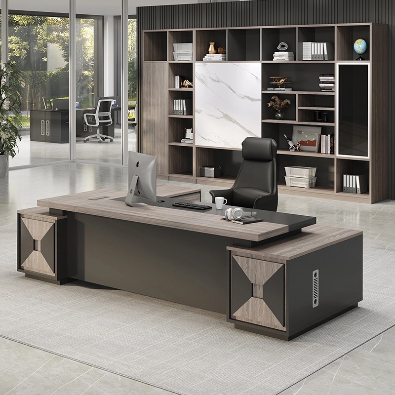 简约现代老板桌多色大班台单人办公桌总裁桌经理桌椅组合办公家具