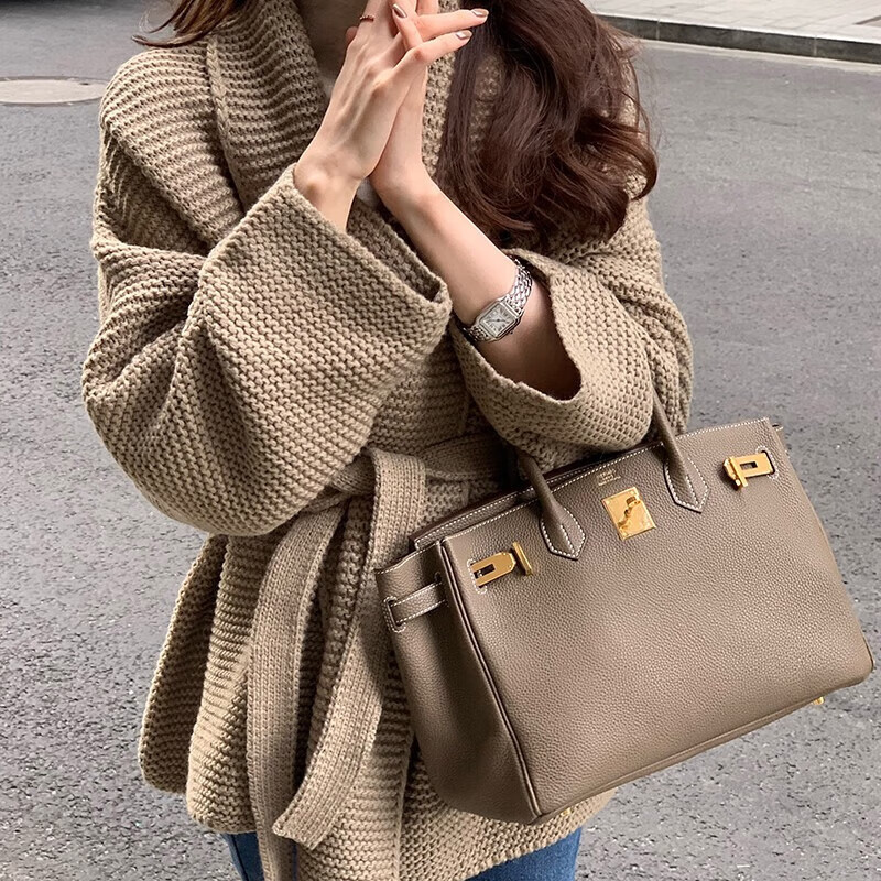 冬季新款慵懒秋冬针织毛衣洋气百搭气质显瘦保暖系带毛衣开衫女